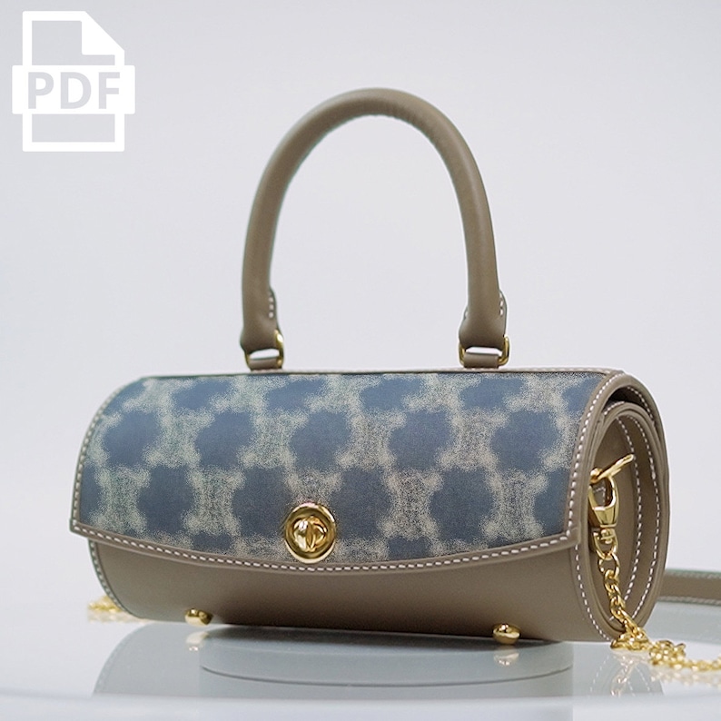 Small Bag PDF Pattern / Purse / Leathercraft Pattern / Template / Blue ...