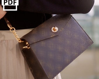 DIY Small Tote Hand Bag  PDF pattern / Cute Bag / Purse / Leathercraft Pattern / Template / Blue print / Making Bag