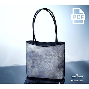 DIY Totebag  PDF pattern / Shopper Bag / Flap Bag / Bag / Leathercraft Pattern / template / blue print / Tutorial video