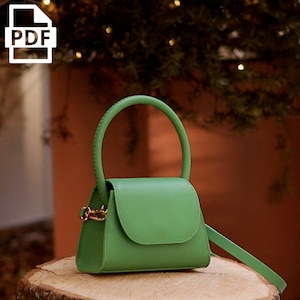 Kleine Handtasche PDF Nähanleitung / Kleine Tasche / Damentasche / Leder / Nähanleitung / Schnittmuster / pdf