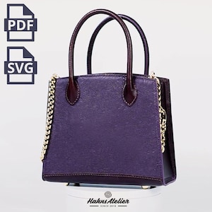 DIY kleine Tote Handtasche PDF Muster / Kleine Tasche / Leder Geldbörse / Blaues Muster / Tasche herstellen