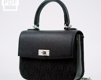 Molde de bolsa de bolso de couro: bolsa feminina faça você mesmo (molde em PDF)