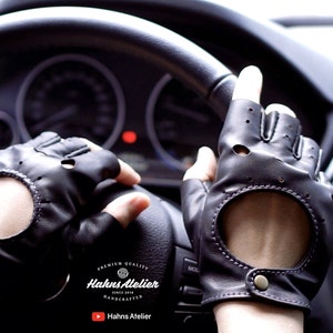 Driving gloves PDF pattern / Half finger gloves making / diy / template/ Leathercraft /Tutorial video
