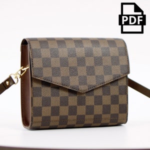DIY Sobre Cruz Bolso de mano Patrón PDF / Bolso lindo / Bolso de teléfono / Patrón de artesanía en cuero / Plantilla / Impresión azul / Video tutorial