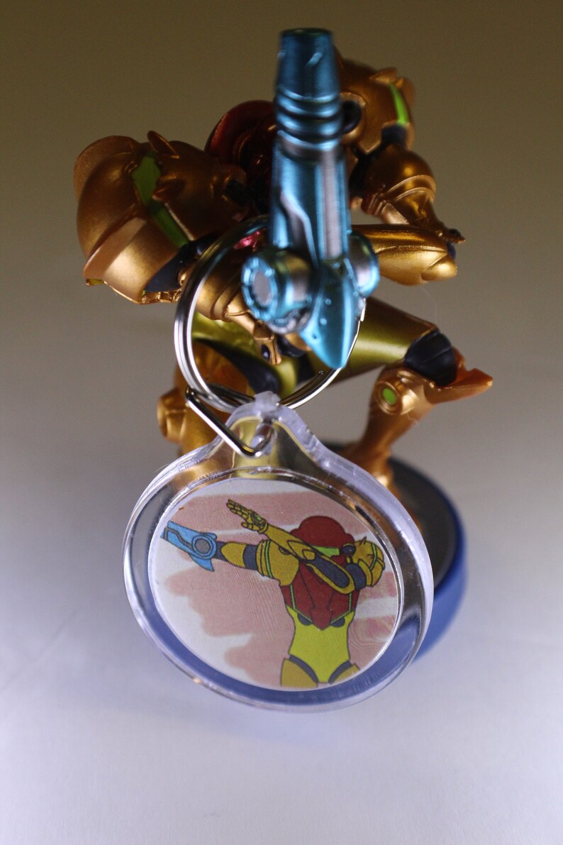 Metroid Crouching Samus Amiibo Keychain NFC NO FIGURE Etsy