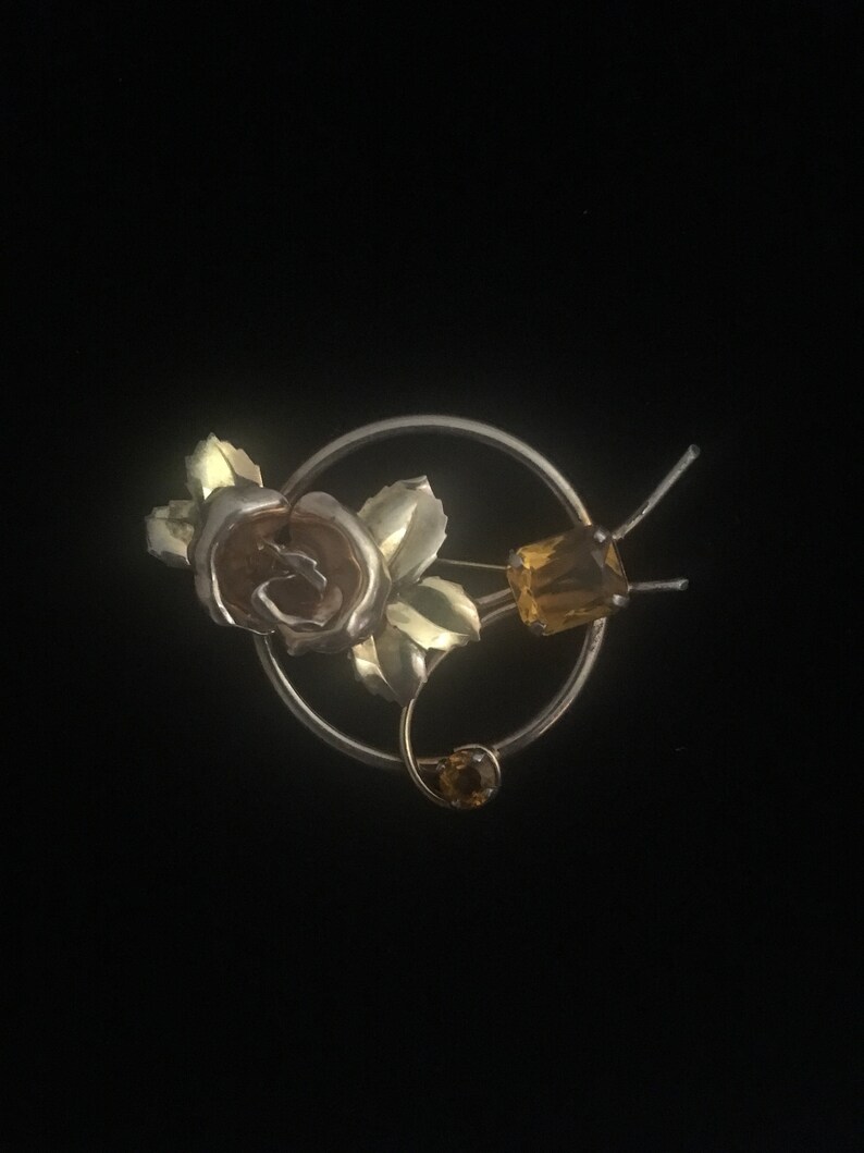 Gold Filled Floral Brooch