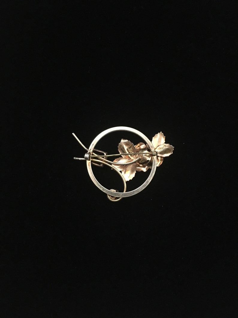 Gold Filled Floral Brooch