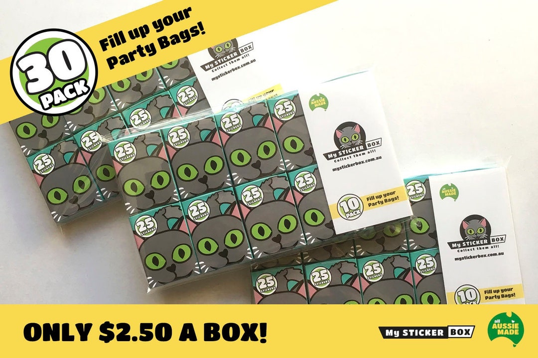 30 PACK My Cat Box / Stickers / Kid / Children / Toy / Unique Etsy.de