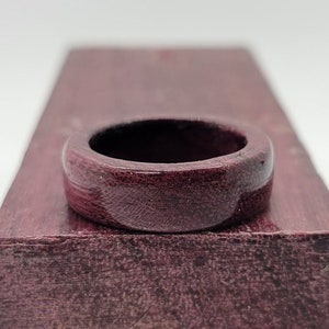Purple Heart Wooden Rings - Handcrafted Unique Wood Bands