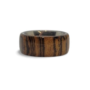 Bocote Wood Ring Stainless Steel Comfort Fit Core Handcrafted Wooden Ring image 3