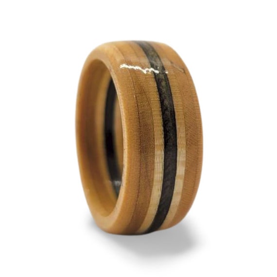 Skateboard Ring Recycled Skateboards Wood Rings Skater Etsy