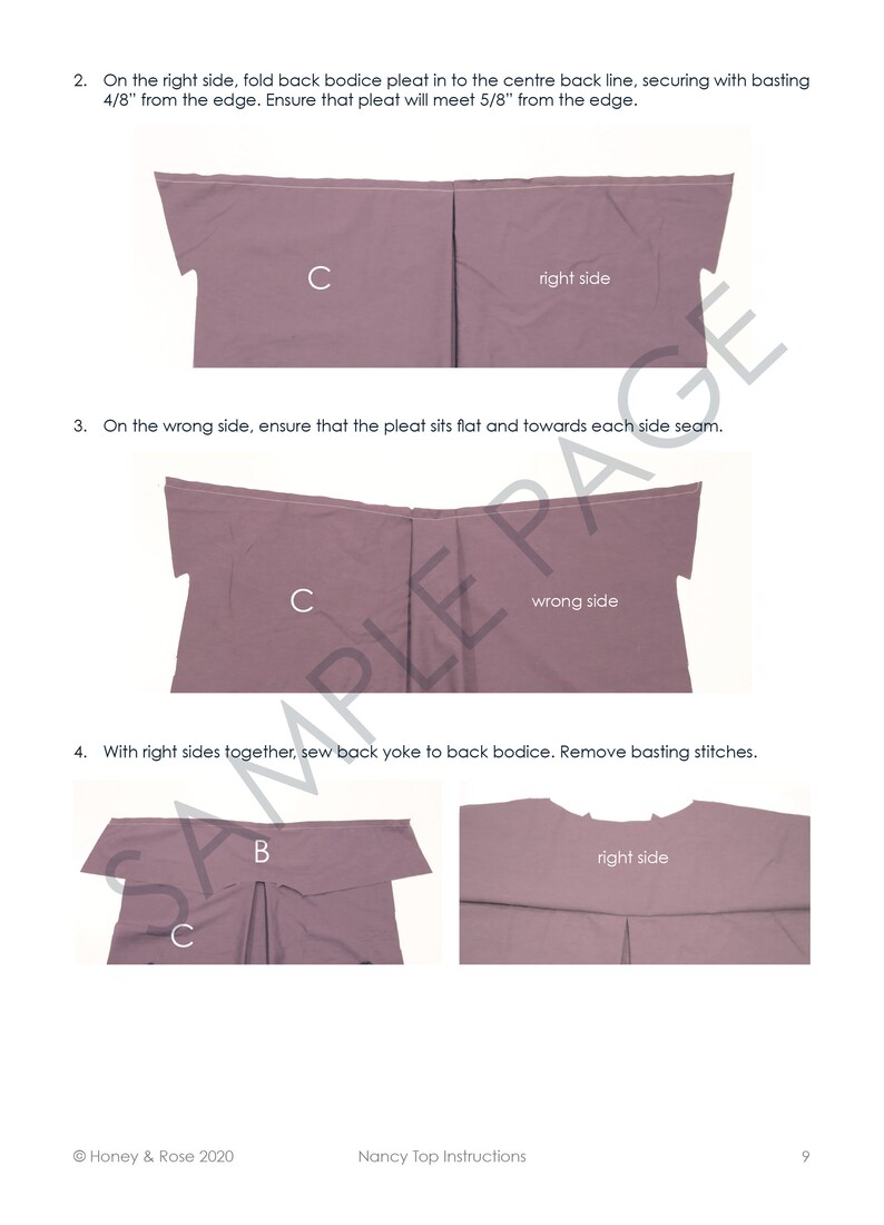 All Sizes PDF Sewing Pattern /& Instructions Women\u2019s Blouse Sizes 8-24 AUS Nancy Top