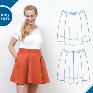 Marie Skirt (All Sizes) PDF Naaipatroon & Instructies Damesrok (Maten 8-24 AUS) met zakken!