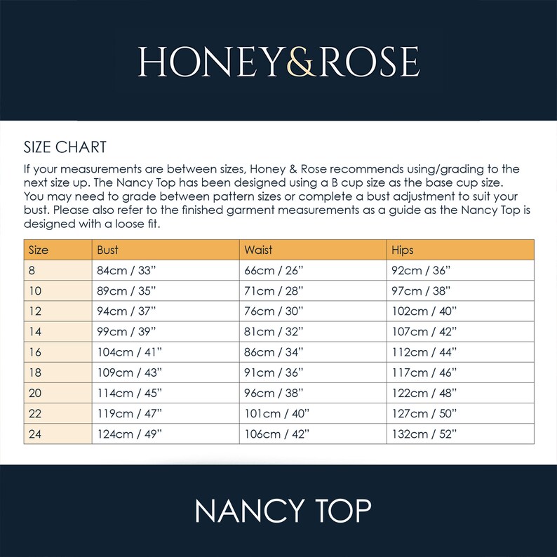 All Sizes PDF Sewing Pattern /& Instructions Women\u2019s Blouse Sizes 8-24 AUS Nancy Top