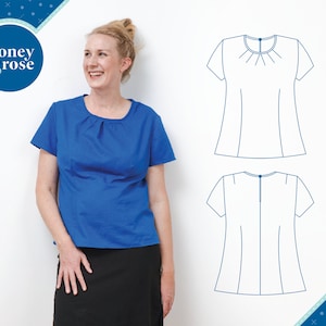 All Sizes PDF Sewing Pattern /& Instructions Women\u2019s Blouse Sizes 8-24 AUS Nancy Top