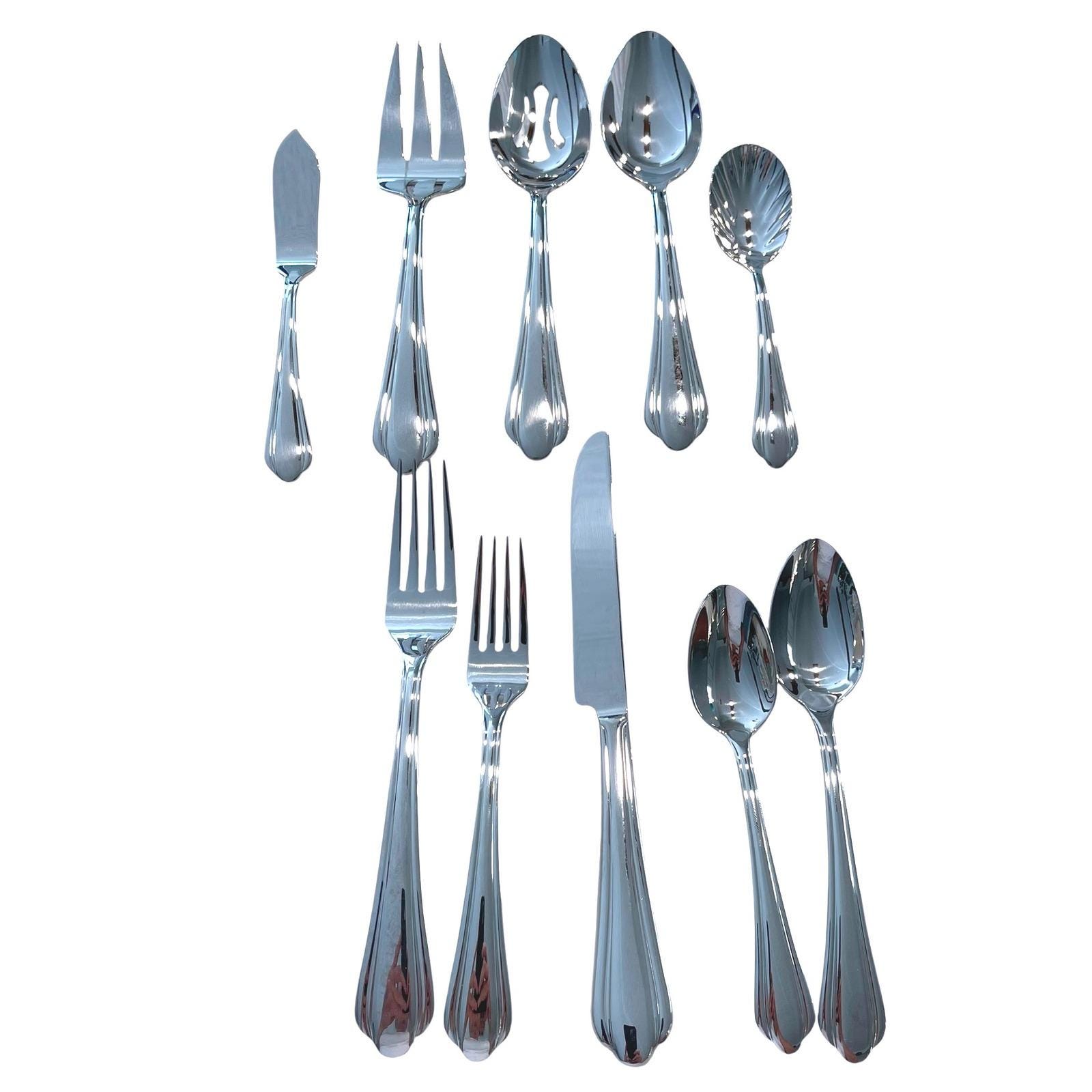 Waterford Normandy Stainless Steel Flatware Set – 18/10 Glossy Silverware, Used Great Condition