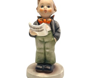 Hummel Goebel Soloist 135 W Germany 4 3/4" TMK 6 Sheet Music Singer Singing