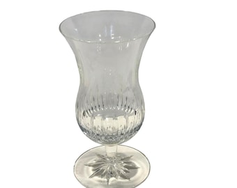 Waterford Crystal Vase Signed Pedestal Flared 6.75" Cut Glass Star Base