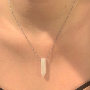 Clear Quartz Point Necklace