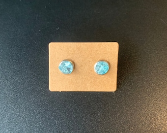 Shattered Blue Apatite Studs