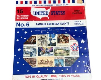 Vintage United States Famous American Events Stamp Collection No. 6