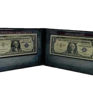 One Dollar With Blue Seal Series   1957A And 1957 Silver Certificates