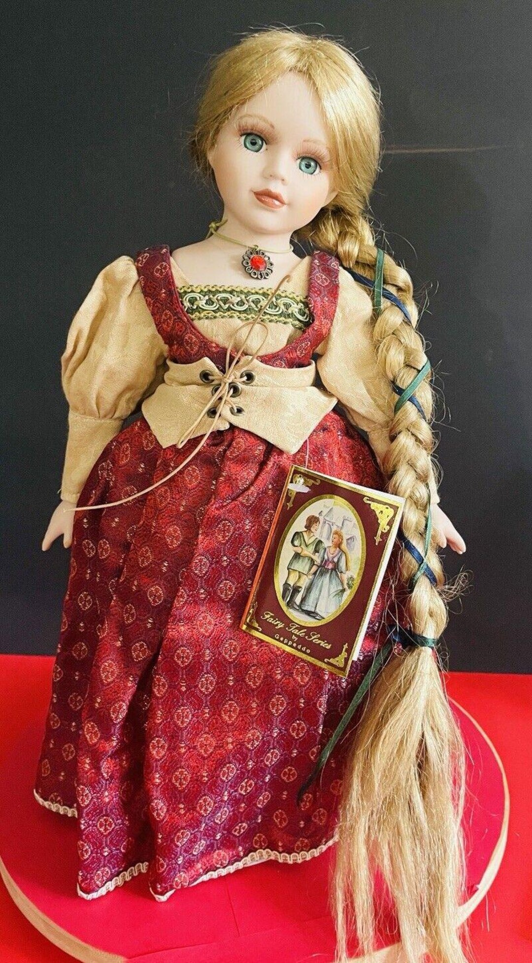 Vintage Rapunzel Porcelain Doll: Geppeddo Fairy Tale Series, 16