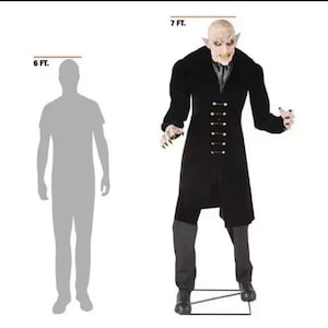 Halloween Animatronic 7 ft. Animated LED Victorian Vampire Home Depot  New