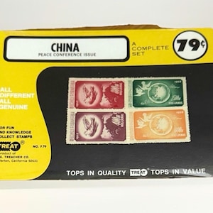 Vintage Stamps China 1952 PRC Peace Conference C18 Scott #167-170 Set Mint S167