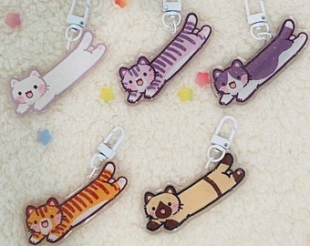 The loafing Kitty  Charms || Acrylic Keychain