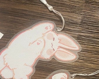 The Happy Bunny bookmark || PVC Bookmark