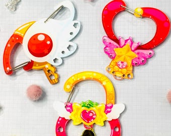 Magical girl wand carabiner charm