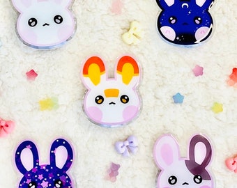 Magnet Acrylic Bunny Face Phone Grips