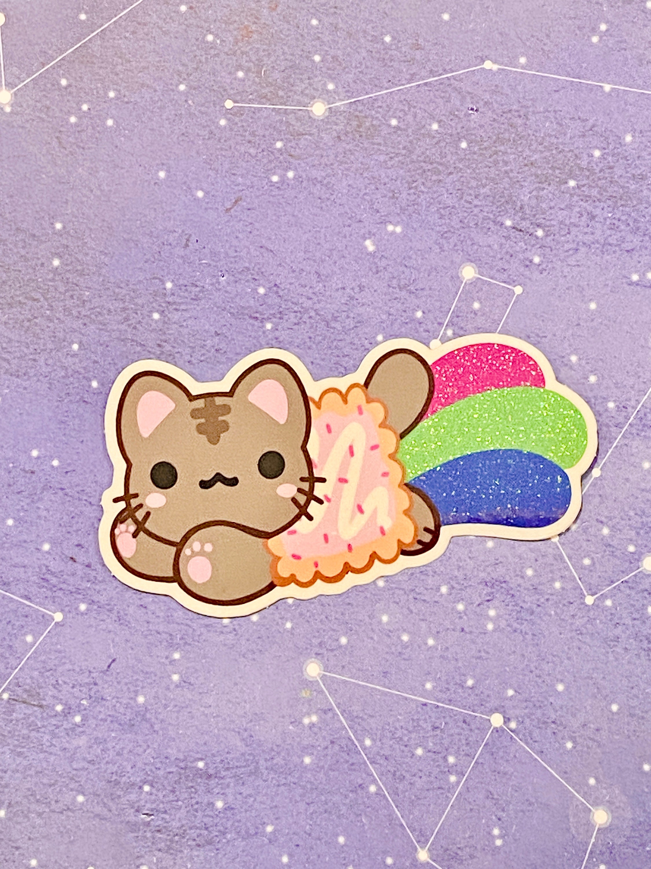 Nyan Nyan Nyan Pride Cat Vinyl Sticker - Etsy