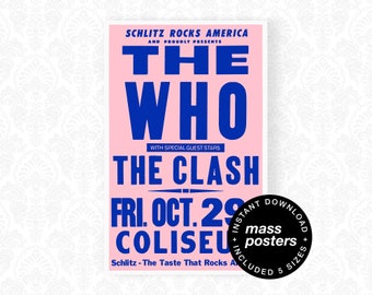 1982 THE CLASH *OAKLAND COLISEUM* CONCERT POSTER