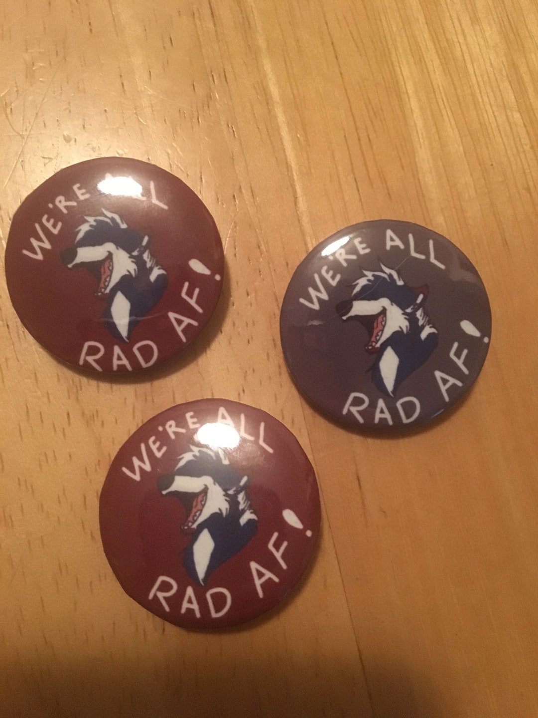 We're All Rad Buttons - Etsy