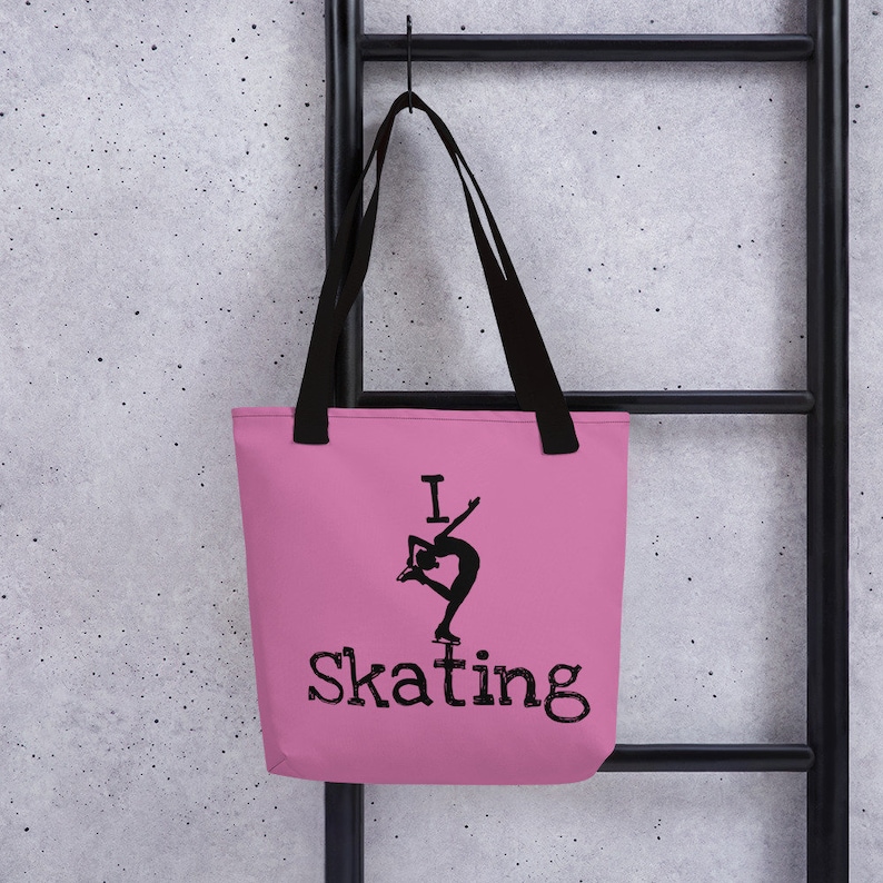figure skating Totes Tote Bags for figure skaters ice skating Totes I Love Skating Tote Bag figure skating gift skater Christmas gifts