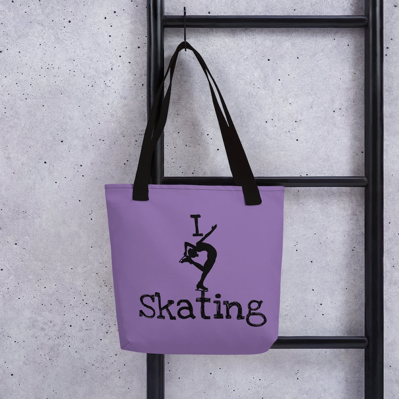 figure skating Totes Tote Bags for figure skaters ice skating Totes I Love Skating Tote Bag figure skating gift skater Christmas gifts