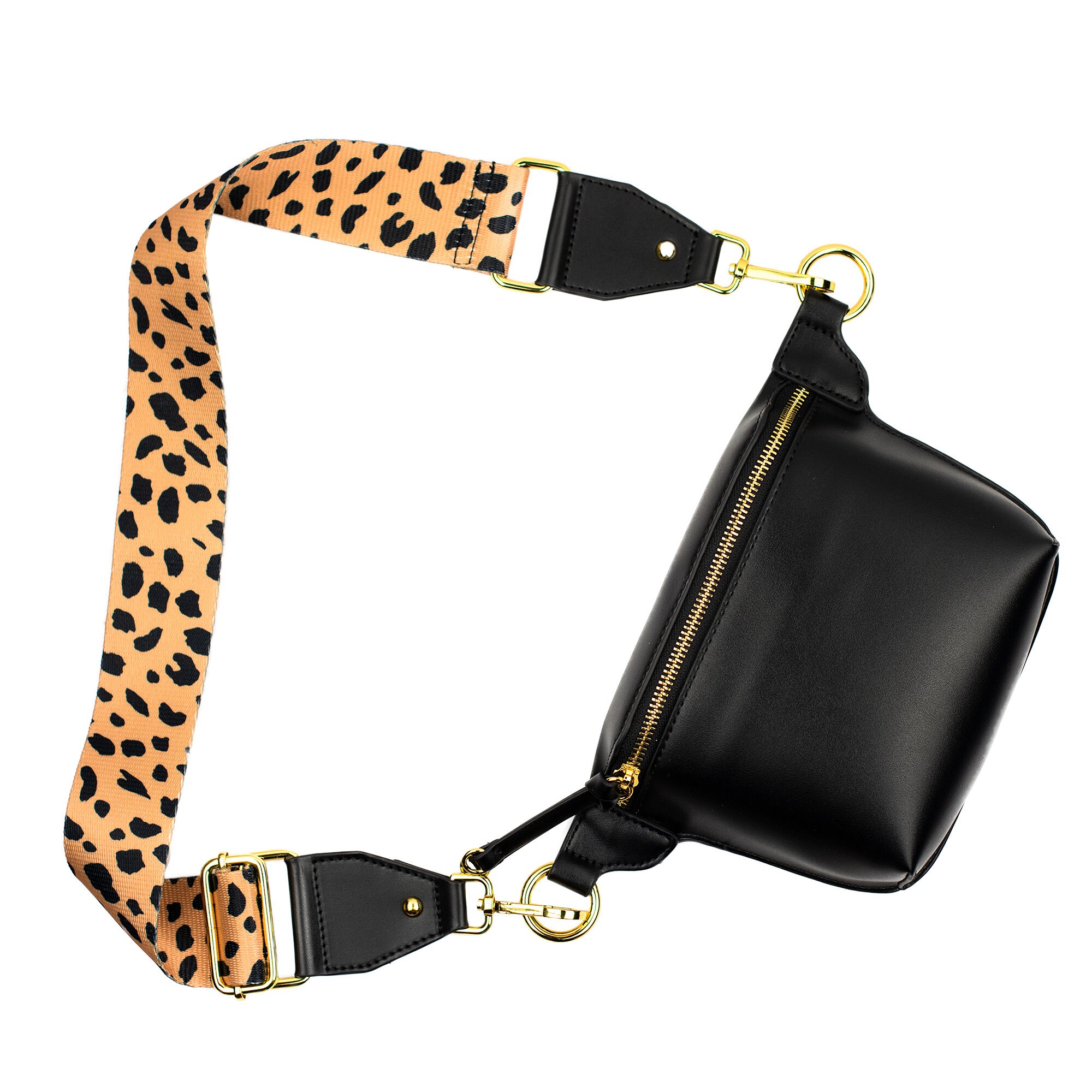 Dog walking bag Vegan leather Removable strap Leopard | Etsy