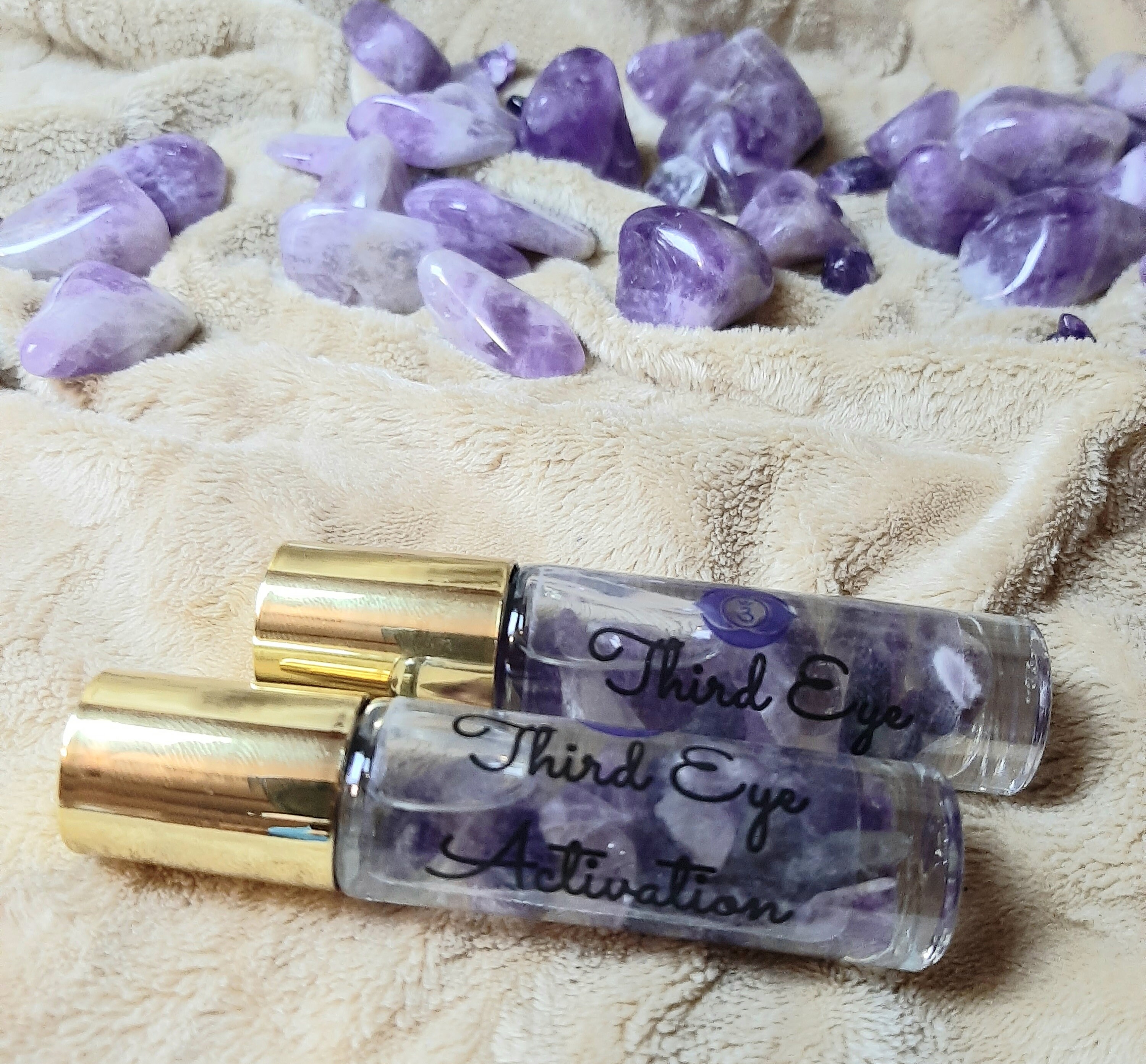 Amethyst Body Oilroll On Healing Crystals for Chakra Etsy