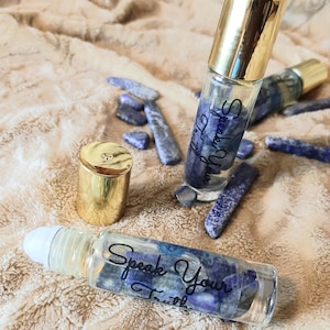 Speak Your Truth! Throat Chakra Lapis Lazuli Perfume body Oil - Yoga, meditation, spiritual gift