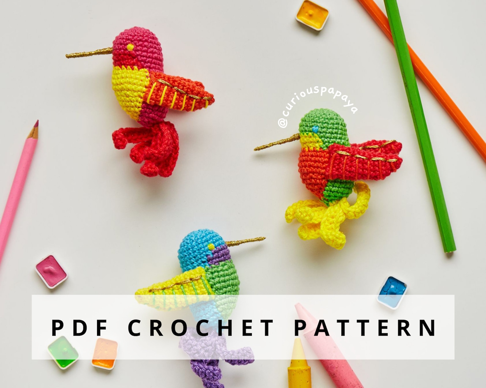 Hummingbird Crochet Pattern Etsy