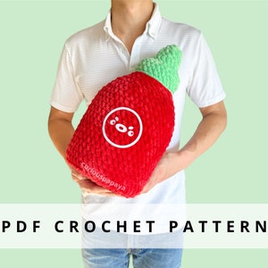 No-Sew Giant Hot Sauce Crochet Pattern