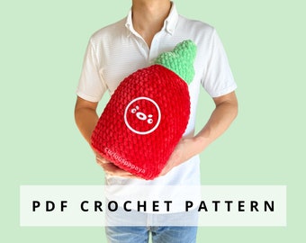 No-Sew Giant Hot Sauce Crochet Pattern