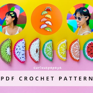 Fruity Hair Accessories Crochet Pattern