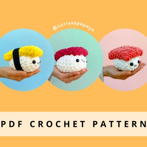Chunky Nigiri (Sushi) Crochet Pattern