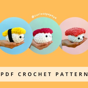 Chunky Nigiri (Sushi) Crochet Pattern