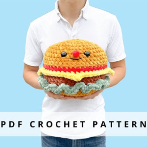 No-Sew Giant Burger Crochet Pattern