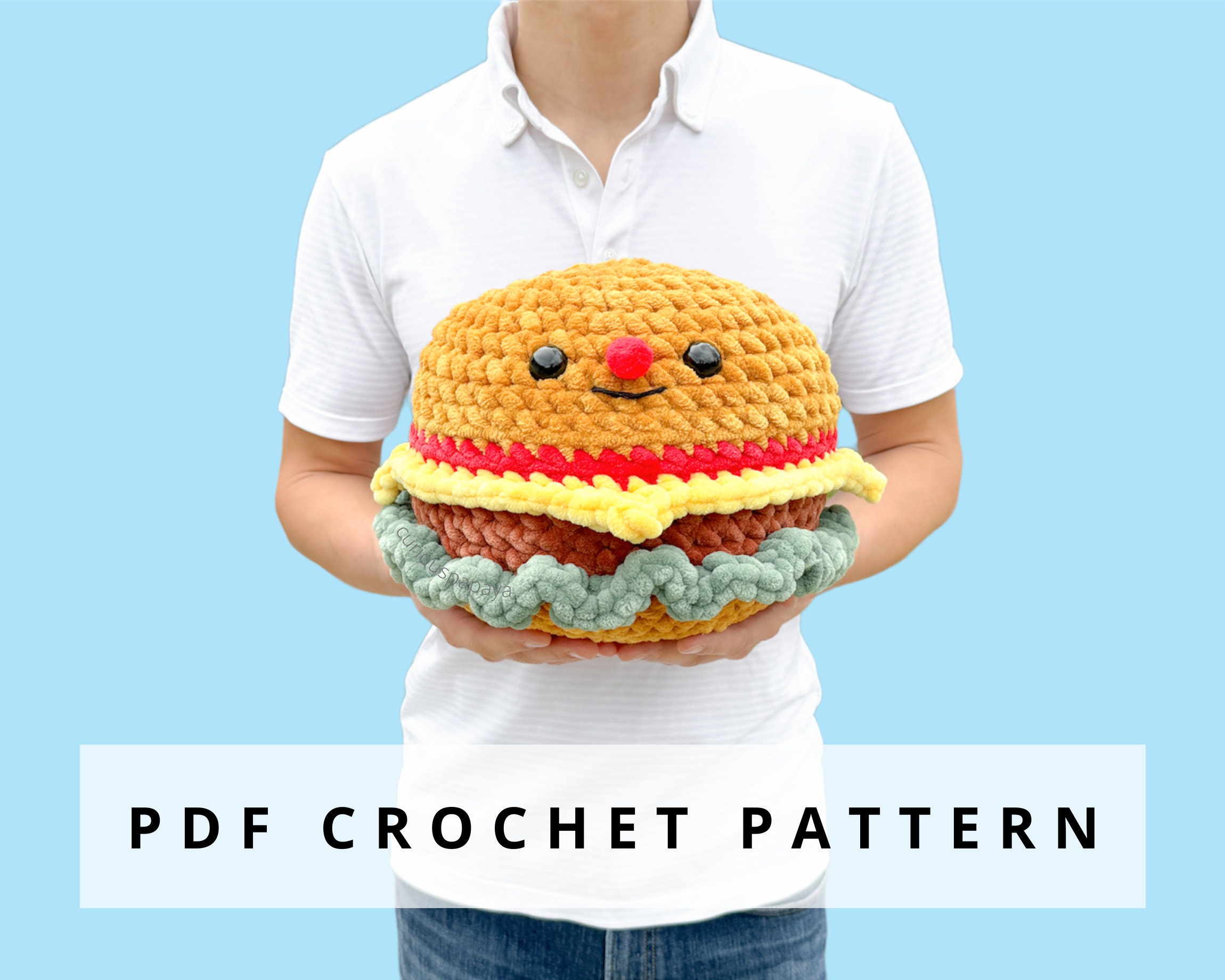 PATTERN PACK: Crochet Emotional Support Worm, Pickle, Potato, Donut 