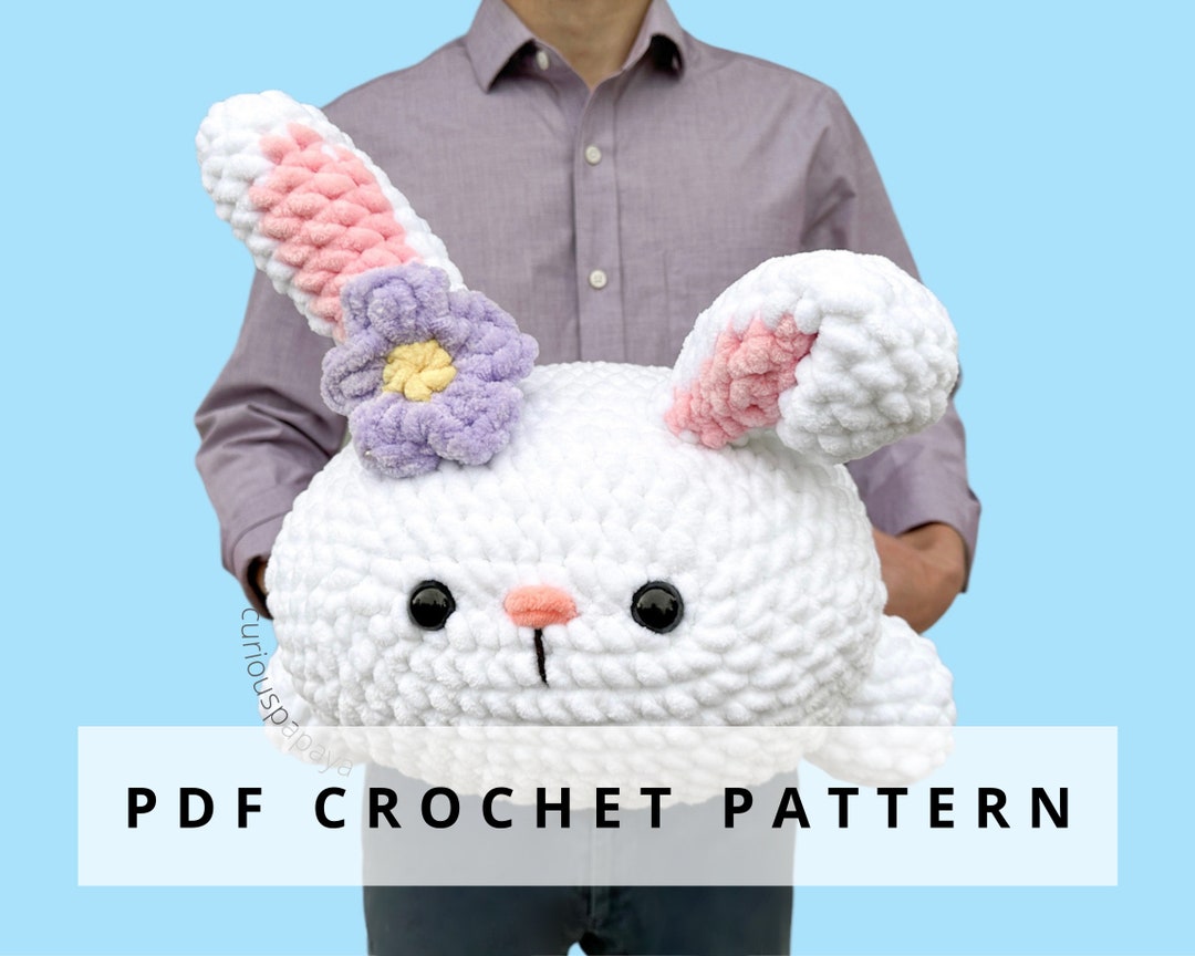 Xl Rabbit Crochet Pattern Giant Bunny Crochet Pattern - Etsy